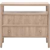 Highland Open Shelf 2 Drawer Nightstand in Natural Oak 5257.NAT-OAK